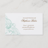 イベントプランナーの春の緑を結婚するヴィンテージ 名刺 (裏面)