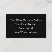 イベントプランナーの結婚式の調整者のピンクのチューリップの黒 名刺 (裏面)