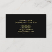 イベントプランナーの金ゴールドのパイナップルモダンは縞で飾ります 名刺 (裏面)