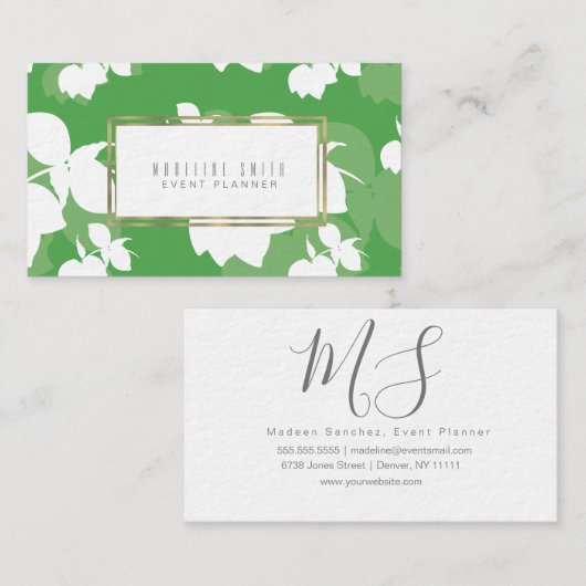 イベントプランナーエレガントフローラフローリストLemon Silo 名刺 (正面/裏面)