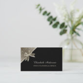 イベントプランナーエレガントプラチナレオパードシックボウ 名刺 (スタンド正面)