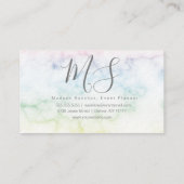 イベントプランナーエレガントミニマリストレインボーマーブル 名刺 (裏面)