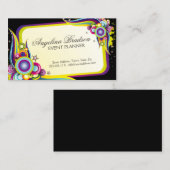 イベントプランナーカラフルグラフィックデザインカード 名刺 (正面/裏面)