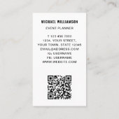 イベントプランナーカラフルQRコード 名刺 (裏面)