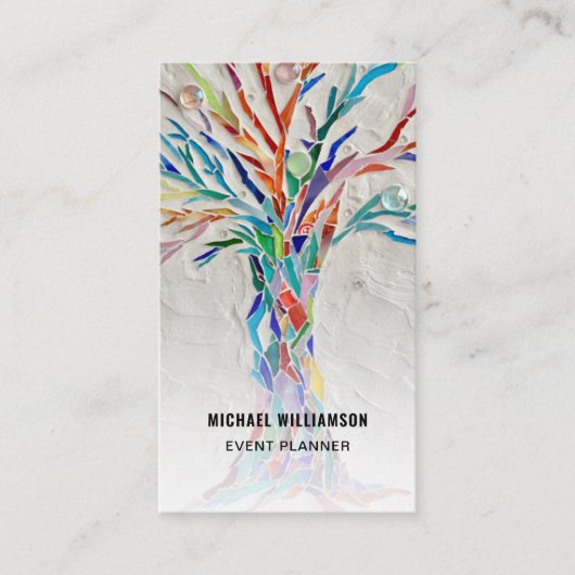 イベントプランナーカラフルQRコード 名刺 (正面)