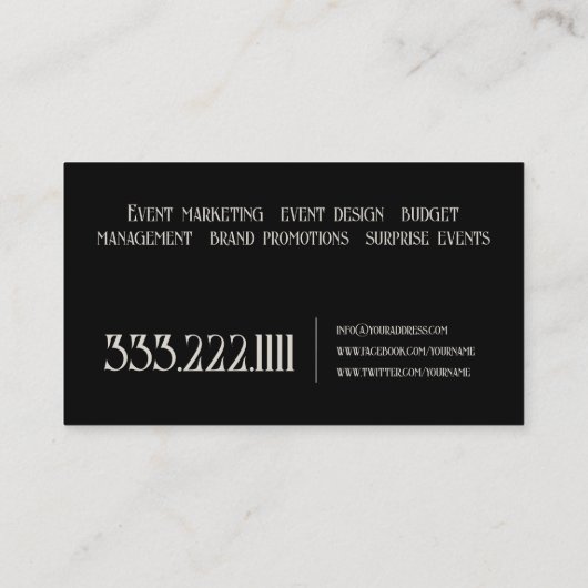 イベントプランナークリエイティブディレクターパーティーサービス 名刺 (裏面)