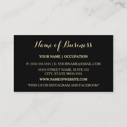 イベントプランナーグラマエレガントルマーブルーラックス《写真》ぼけ味 名刺 (裏面)