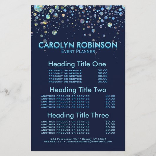 イベントプランナーサービスと価格 (正面)