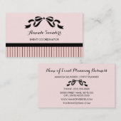 イベントプランナーシックパリジャンピンクピンスクリペスボウ 名刺 (正面/裏面)