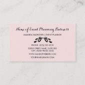 イベントプランナーシックパリジャンピンクピンスクリペスボウ 名刺 (裏面)