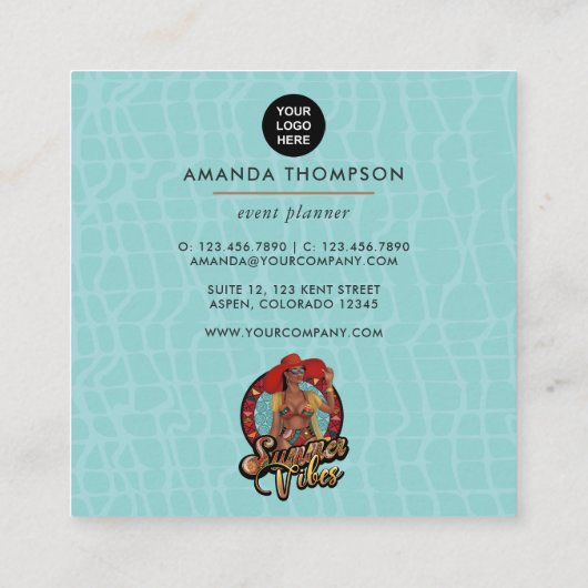 イベントプランナースクエアビジネスカード スクエア名刺 (裏面)