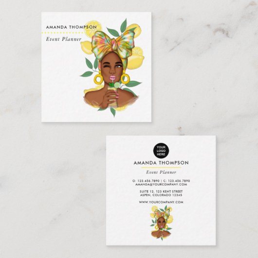 イベントプランナースクエアビジネスカード スクエア名刺 (正面/裏面)