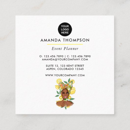 イベントプランナースクエアビジネスカード スクエア名刺 (裏面)