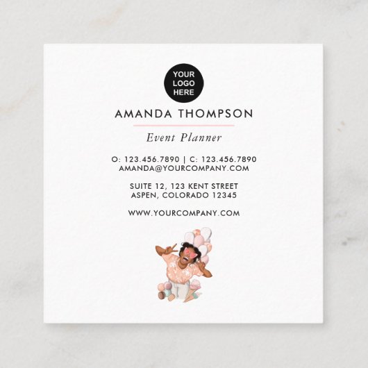 イベントプランナースクエアビジネスカード スクエア名刺 (裏面)