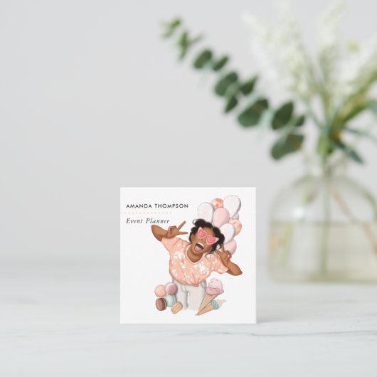 イベントプランナースクエアビジネスカード スクエア名刺 (スタンド正面)