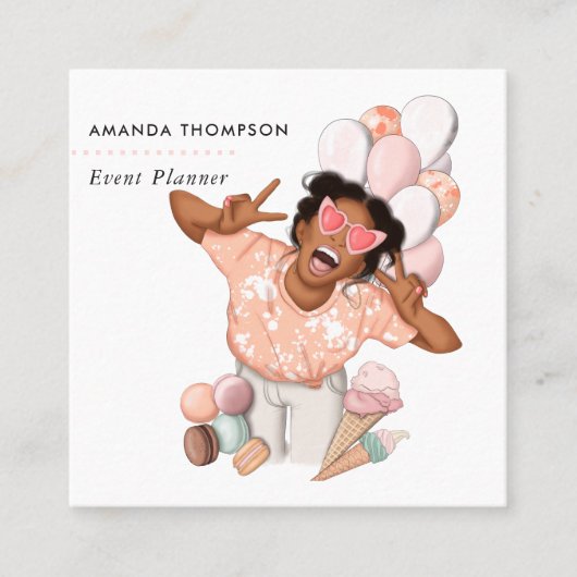 イベントプランナースクエアビジネスカード スクエア名刺 (正面)