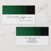 イベントプランナースクリプトグリーンパターン名刺 名刺 (正面/裏面)