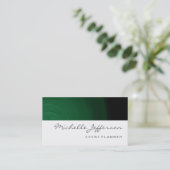 イベントプランナースクリプトグリーンパターン名刺 名刺 (スタンド正面)