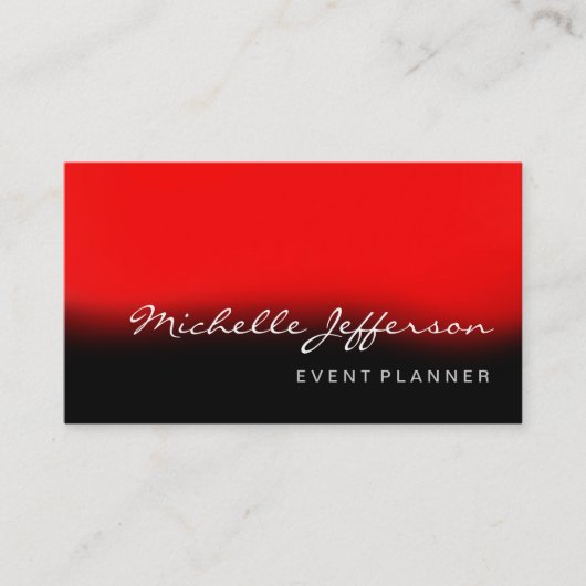 イベントプランナースクリプトレッドブラック名刺 名刺 (正面)