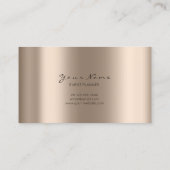 イベントプランナーストライプ金ゴールドアイボリークリーミーフローラ 名刺 (裏面)