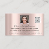 イベントプランナーソファQrCodeフォトロゴブルー 名刺 (裏面)