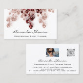 イベントプランナーソファQrCodeフォトロゴ白 名刺 (正面/裏面)