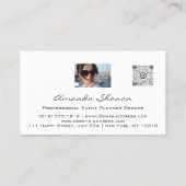 イベントプランナーソファQrCodeフォトロゴ白 名刺 (裏面)