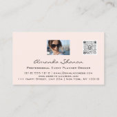 イベントプランナーソファQrCodeフォトロゴ赤面 名刺 (裏面)