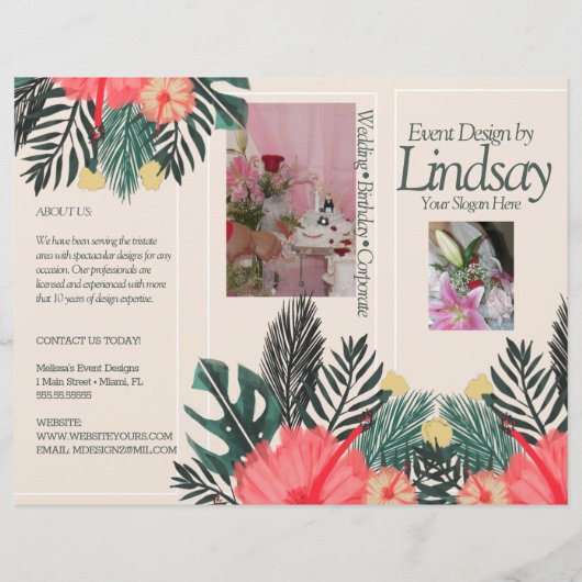 イベントプランナーデコレータ価格フローラパンフレット チラシ (裏面)