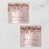 イベントプランナードリップソーシャルメディアバラ化粧 スクエア名刺 (正面/裏面)