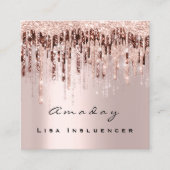 イベントプランナードリップソーシャルメディアバラ化粧 スクエア名刺 (正面)