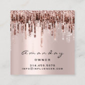 イベントプランナードリップソーシャルメディアバラ化粧 スクエア名刺 (裏面)