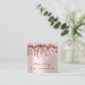 イベントプランナードリップソーシャルメディアバラ化粧 スクエア名刺 (スタンド正面)