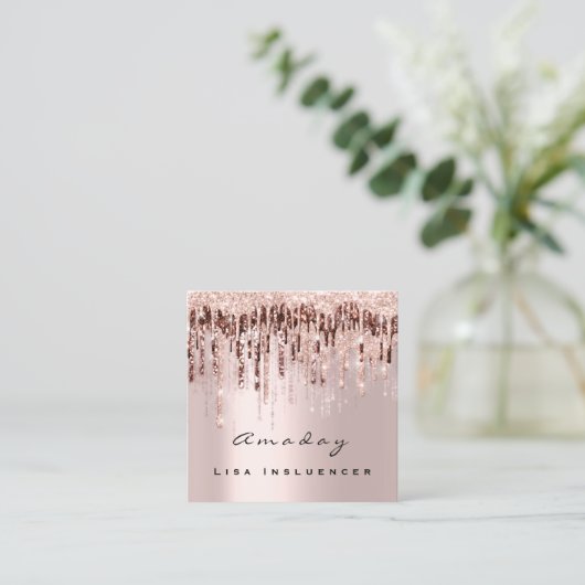 イベントプランナードリップソーシャルメディアバラ化粧 スクエア名刺 (スタンド正面)