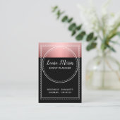 イベントプランナーバラ金ゴールドメタリックオンブラック 名刺 (スタンド正面)