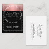 イベントプランナーバラ金ゴールドメタリックオンブラック 名刺 (正面/裏面)