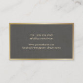 イベントプランナーパイナップルモダンフォイル金ゴールド枠 名刺 (裏面)