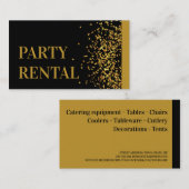 イベントプランナーパーティーレンタル食器金ゴールドグリッター 名刺 (正面/裏面)