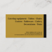 イベントプランナーパーティーレンタル食器金ゴールドグリッター 名刺 (裏面)