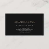 イベントプランナーファッションブログ白黒フレーム金ゴールド 名刺 (裏面)