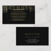 イベントプランナーフィルムメーカースパークル白黒額縁 名刺 (正面/裏面)