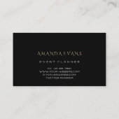 イベントプランナーフィルムメーカースパークル白黒額縁 名刺 (裏面)