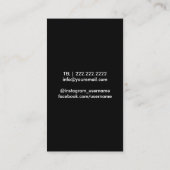 イベントプランナーフローラモノグラムモダンストライプ 名刺 (裏面)