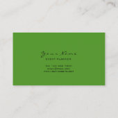 イベントプランナーフローラレッドローゼグリーン金ゴールドVIP 名刺 (裏面)