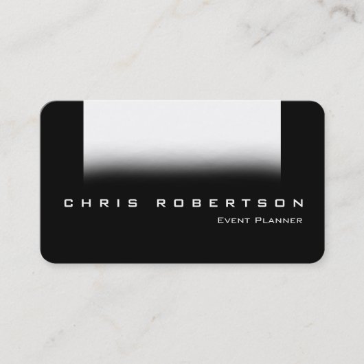 イベントプランナーブラックグレーホワイトトレンド名刺 名刺 (正面)