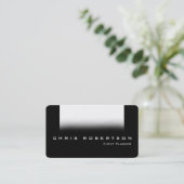 イベントプランナーブラックグレーホワイトトレンド名刺 名刺 (スタンド正面)