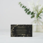 イベントプランナーブラックフレームスターズ金ゴールドスパルクセピア 名刺 (スタンド正面)