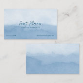 イベントプランナーブルー水彩名刺 名刺 (正面/裏面)