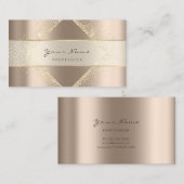 イベントプランナーブロガーSparkly金ゴールドフローラ結晶 名刺 (正面/裏面)