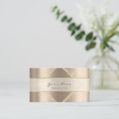 イベントプランナーブロガーSparkly金ゴールドフローラ結晶 名刺 (スタンド正面)